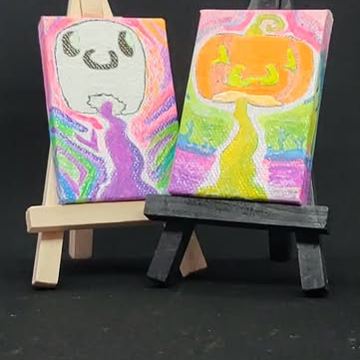 Ready for Halloween? These two spooky 2x3 cuties are available now at my Etsy shop! They'll proudly glow when 